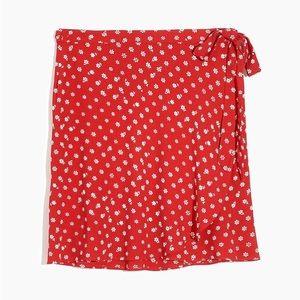 Madewell Wrap Mini Skirt in Bandana Flower